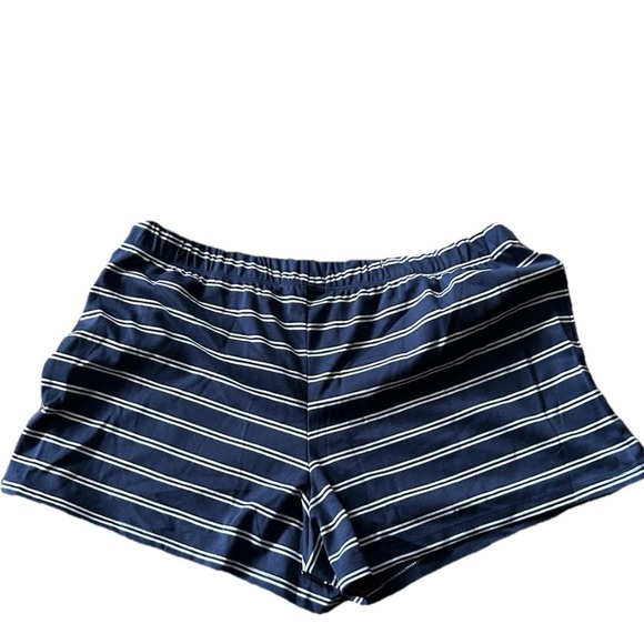Lake Pajamas Size Large Women’s Blue Stripe Sleep Bottom Shorts Pima Cotton - Picture 2 of 5